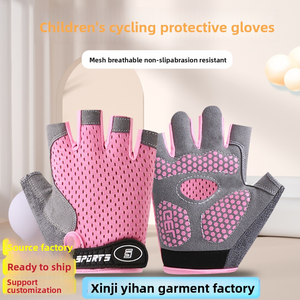 Cycling Hand Gear - Luvas de Ciclismo para Crianças, Antiderrapantes,