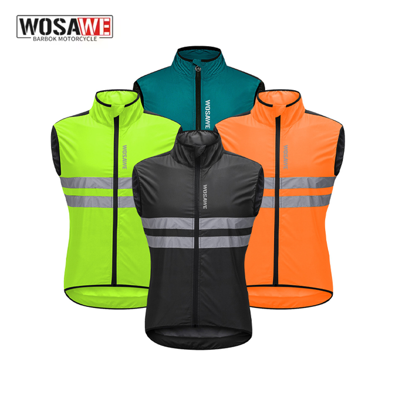 Cycling Gear For Men - Colete corta-vento para ciclismo WOSAWE para