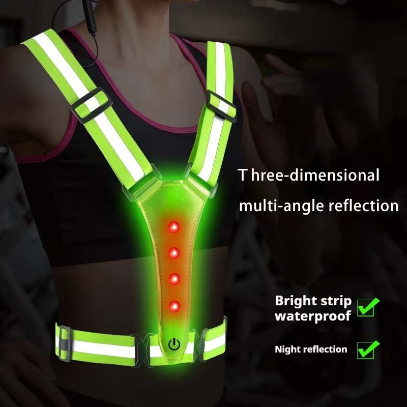 Cycling Gear Clothing - Led correndo colete reflexivo brilhante refletor