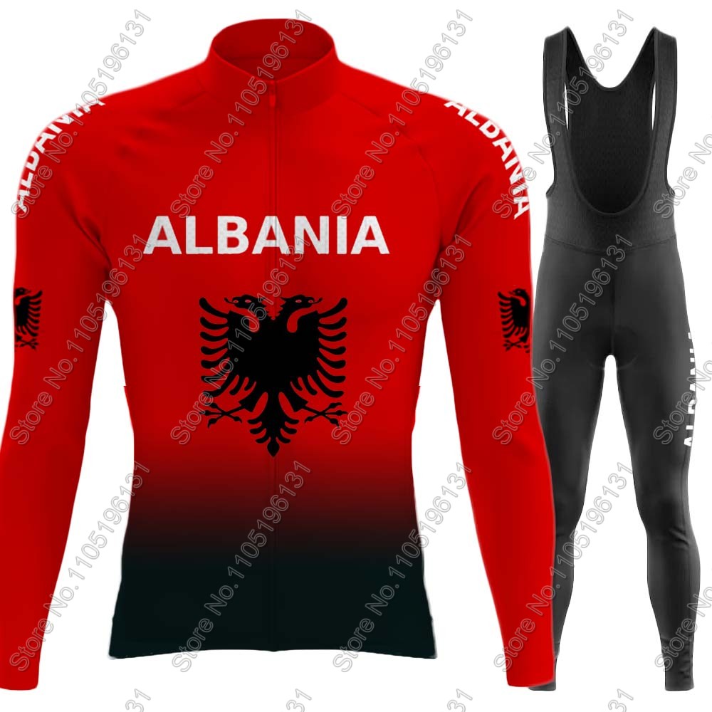 Cycling Gear Clothing - Albânia equipe nacional 2026 conjunto camisa