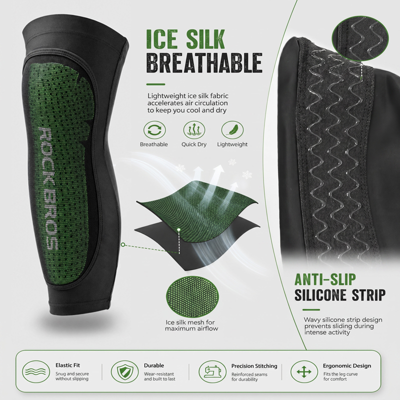 ROCKBROS-Sport Leg Warms Kneep - Cycling Gear For Men avaliação e preço