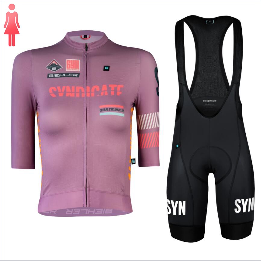 SYN-Shorts de manga curta roxa - Cycling Gear Women Sale avaliação e preço