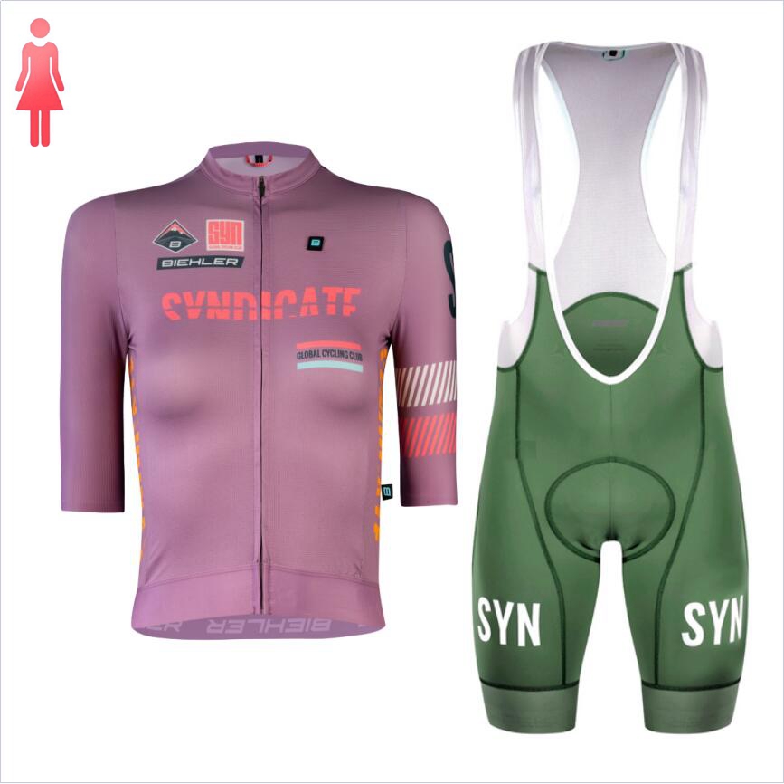 SYN-Shorts de manga curta roxa - Cycling Gear Women Sale avaliação e preço