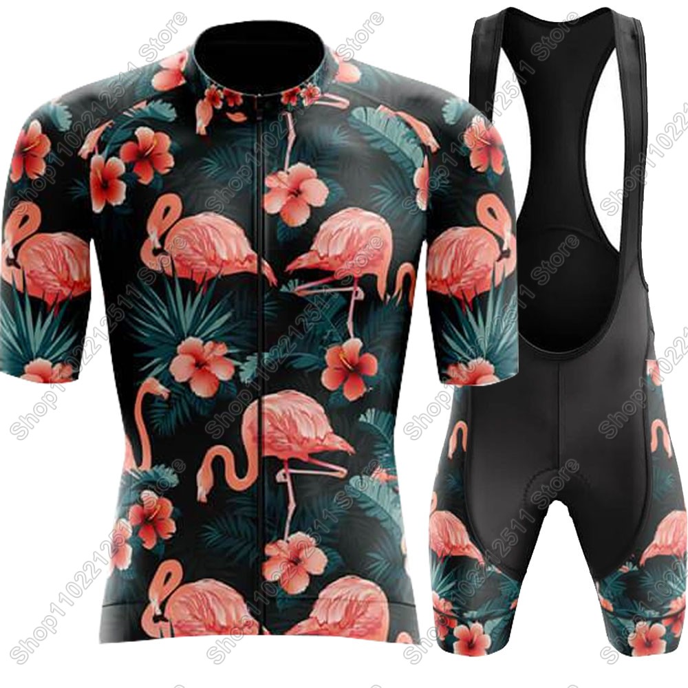 2025 flamingo conjunto camisa  - Cycling Gear Clothing avaliação e preço