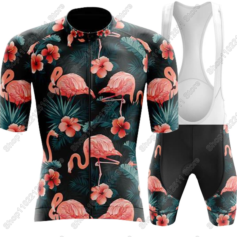 2025 flamingo conjunto camisa  - Cycling Gear Clothing avaliação e preço
